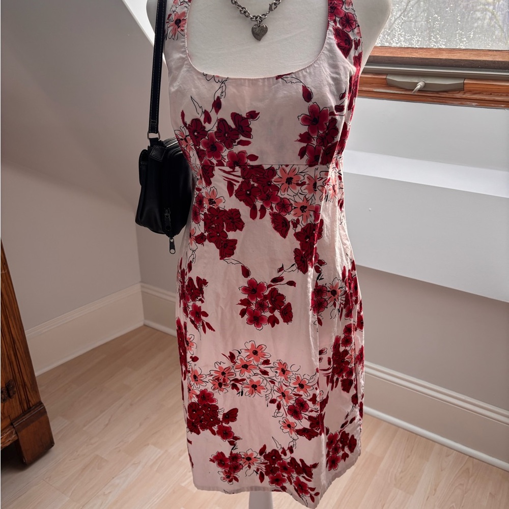 Mid 90’s Reitmans Cherry Blossom Halter Dress 🌸